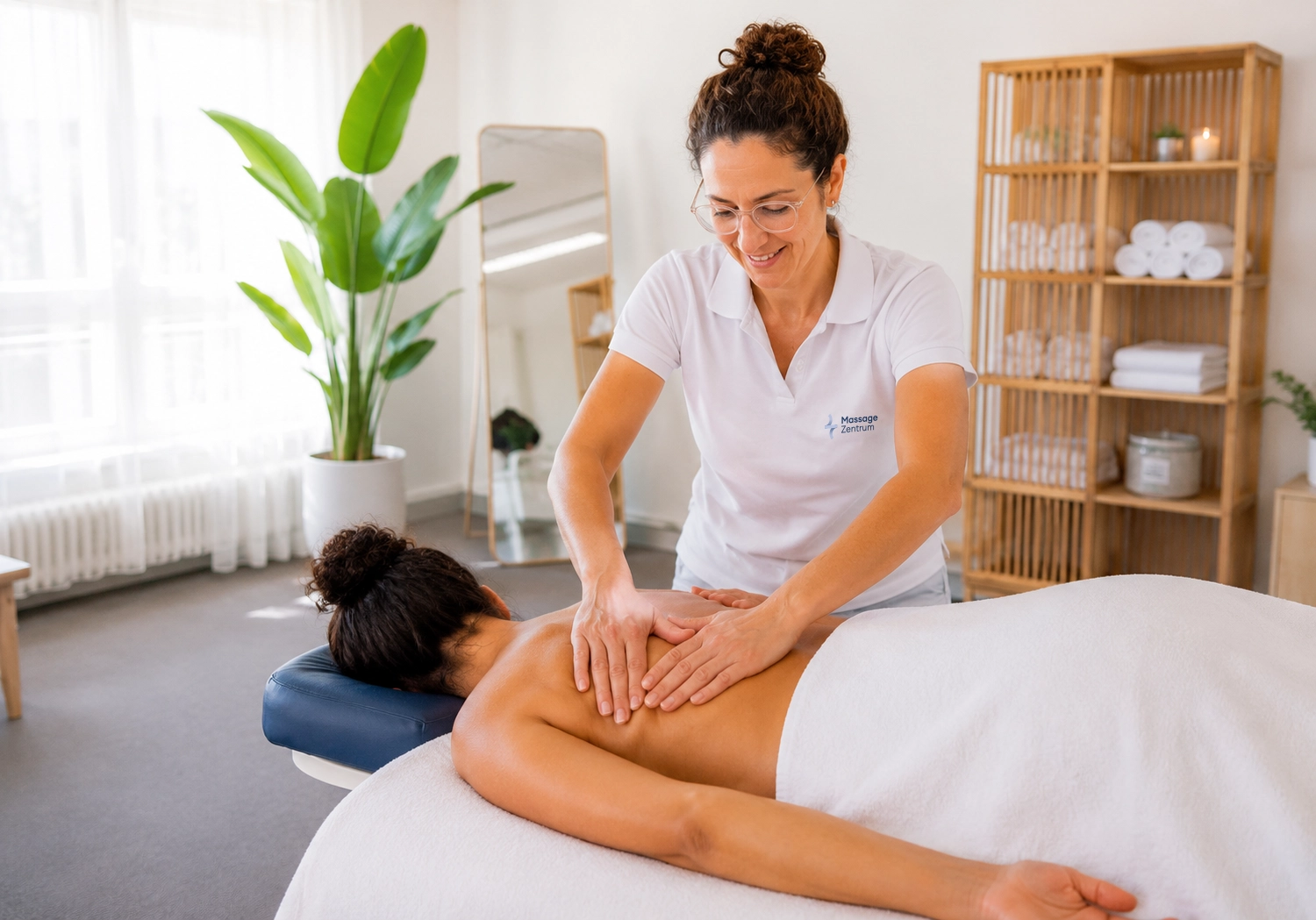 Arbeit an der verspannten Rückenmuskulatur – Massage Zentrum Neuenhof